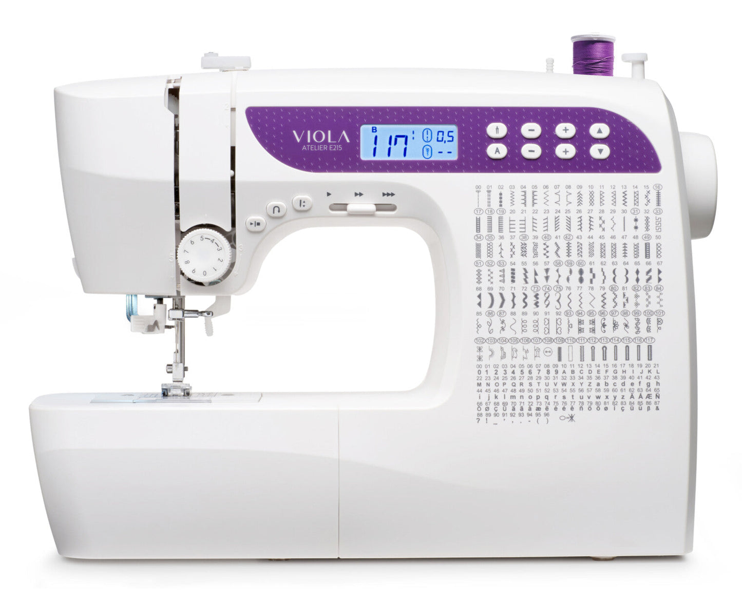 Viola Atelier E215 Macchina da cucire Elettronica con Tavolo Prolunga