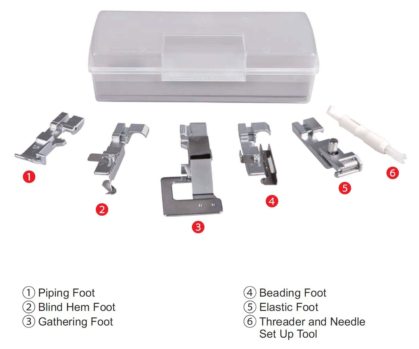 KIT 5 PIEDINI E INFILAGO PER TAGLIACUCI VIOLA GOOD LOCK T12
