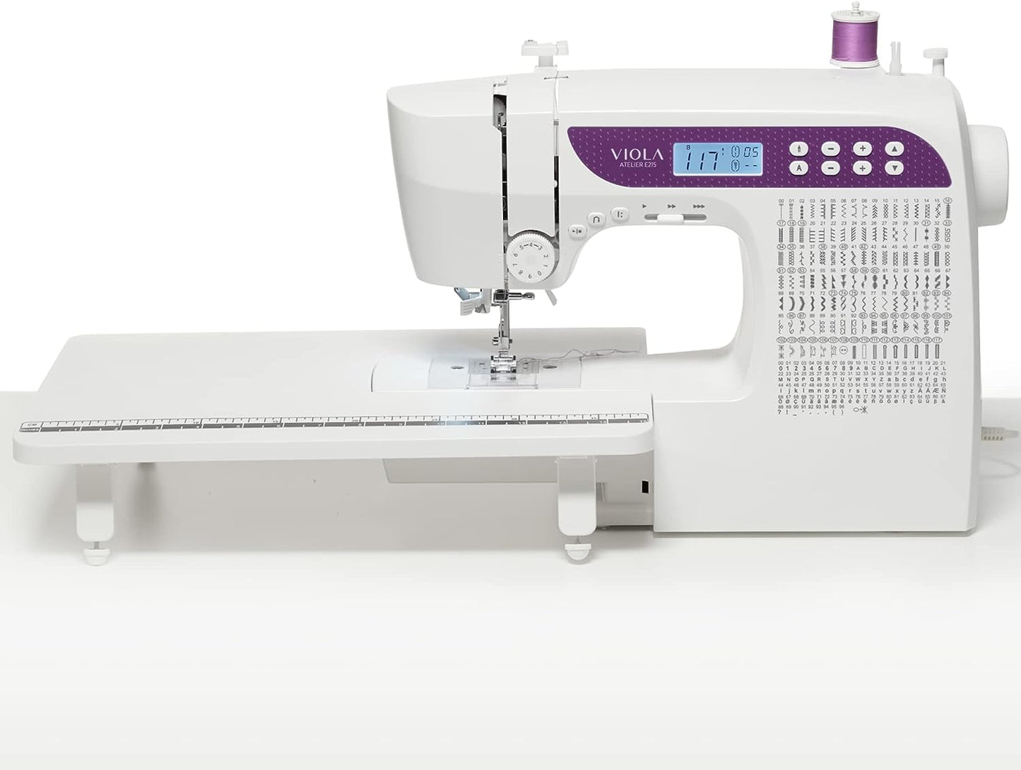 Viola Atelier E215 Macchina da cucire Elettronica con Tavolo Prolunga