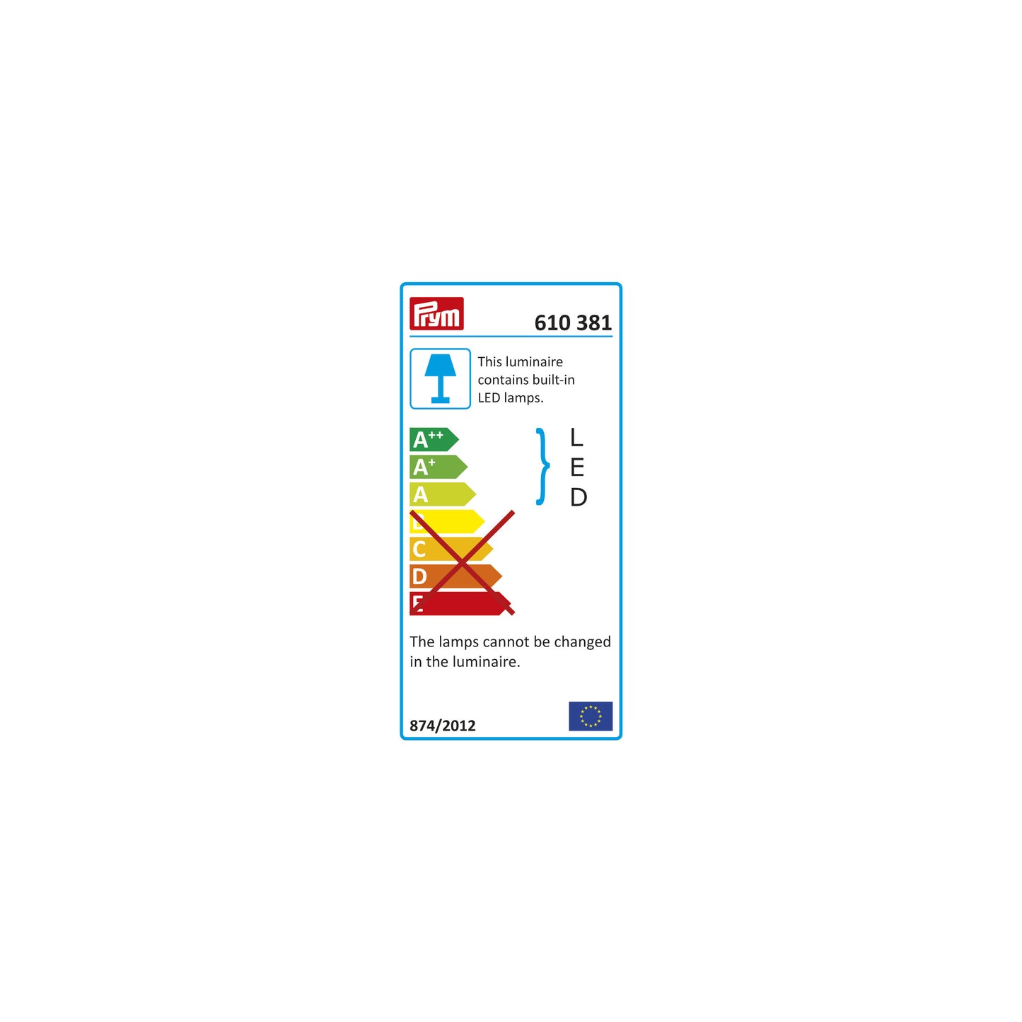 LAMPADA MODULARE A LED CON BASE A VENTOSA - PRYM COD. 610381