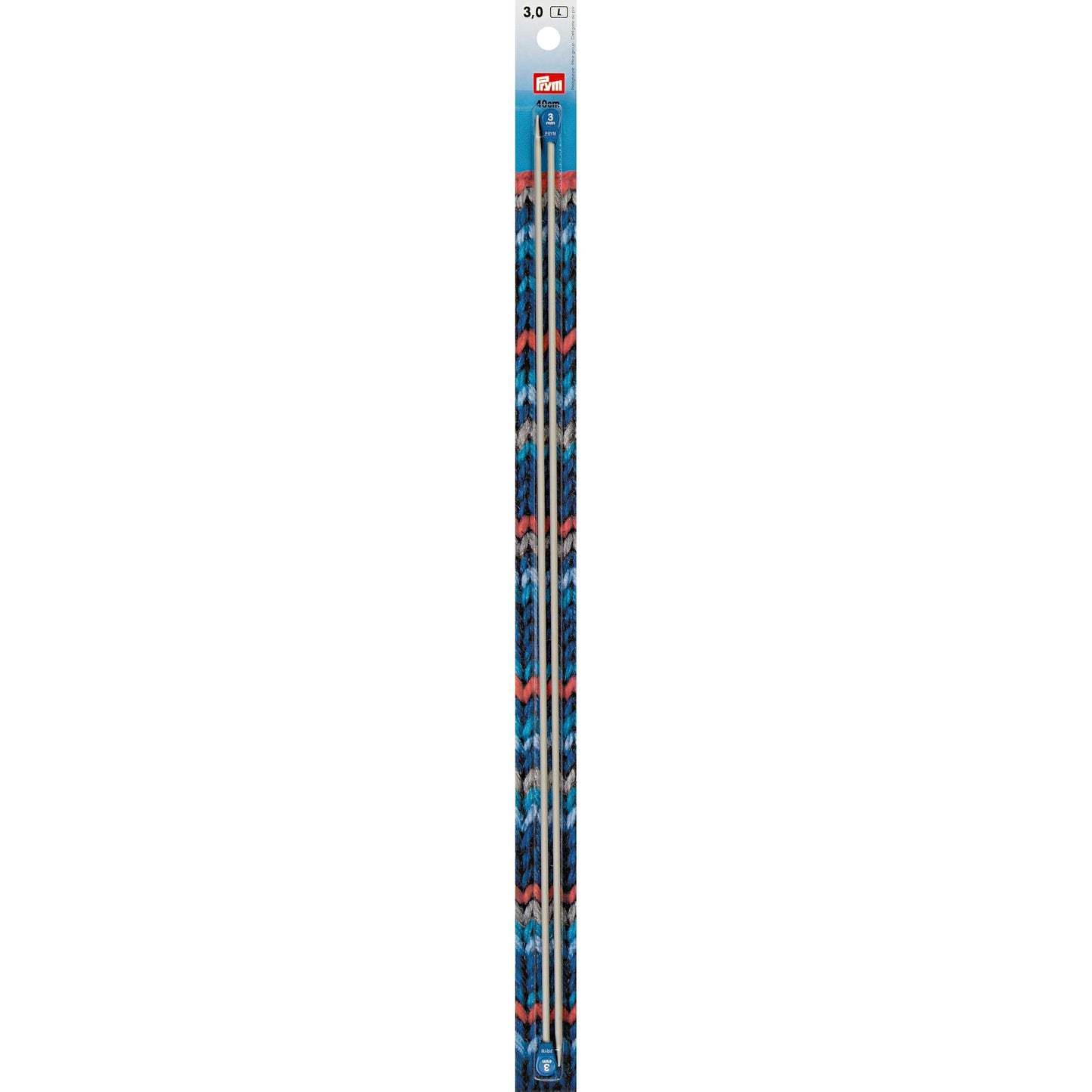 Ferri maglia con pomoli 40 cm, 3,00 mm - PRYM ART. 191474