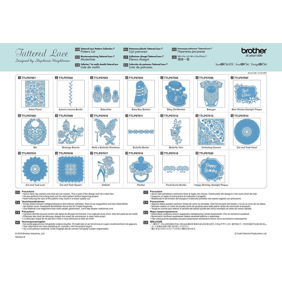 Collezione n.7 "I migliori disegni del 2015" Scheda Tattered lace