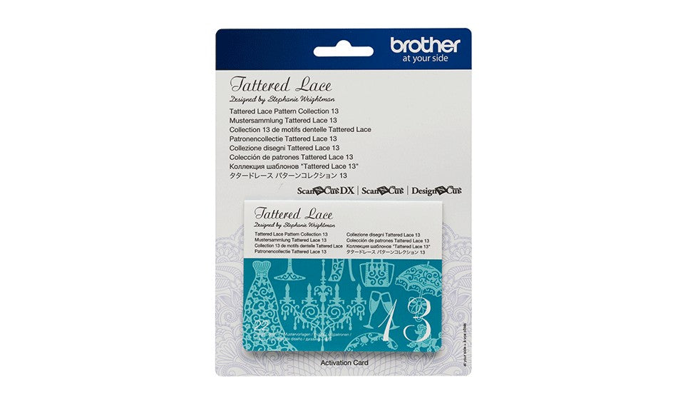 Brother Collezione 13 "Disegni tipici" Tattered Lace CATTLP13 ScanNCut
