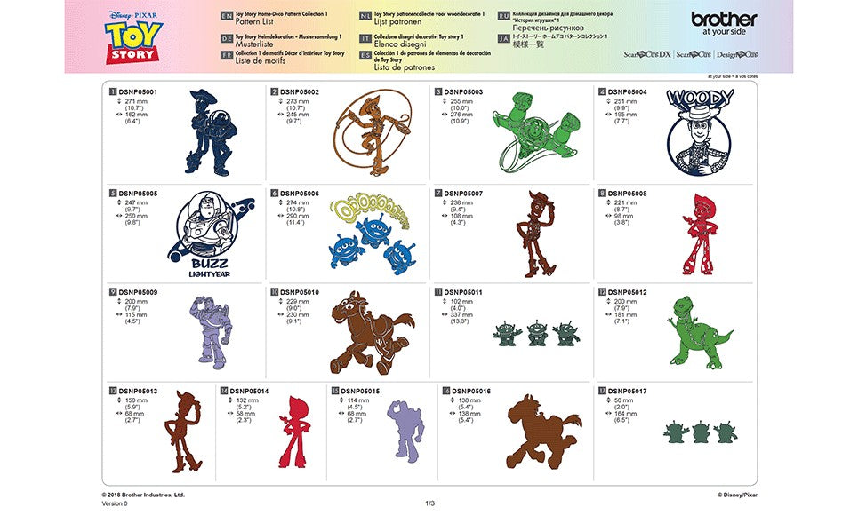 Collezione disegni decorativi Toy Story Disney CADSNP05