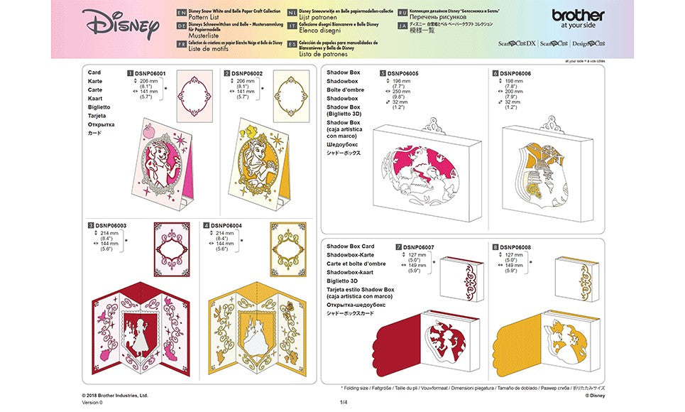 Collezione di disegni Biancaneve e Belle Disney CADSNP06