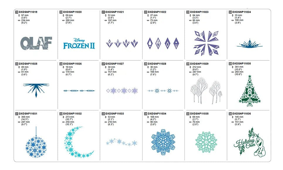 Collezione disegni Disney Frozen II per lama a regolazione automatica vinile CADXDSNP11