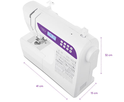 Viola Atelier E215 Macchina da cucire Elettronica con Tavolo Prolunga