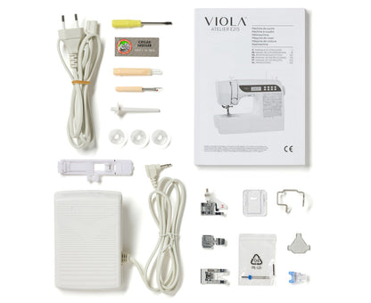 Viola Atelier E215 Macchina da cucire Elettronica con Tavolo Prolunga