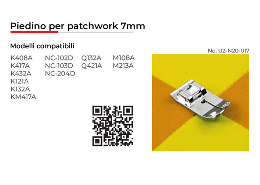 NECCHI PIEDINO PER PATCHWORK 7MM