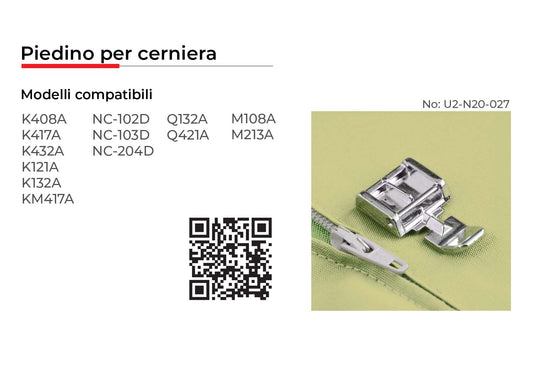 NECCHI PIEDINO PER CERNIERA