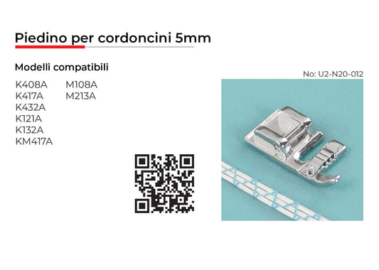NECCHI PIEDINO PER CORDONCINI 5MM