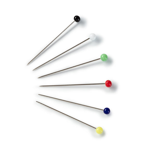 Spilli con testa di vetro colorati 0,60 x 30 mm -PRYM ART. 029265