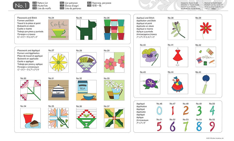 Collezione disegni per trapunte CAUSB1 per ScanNCut