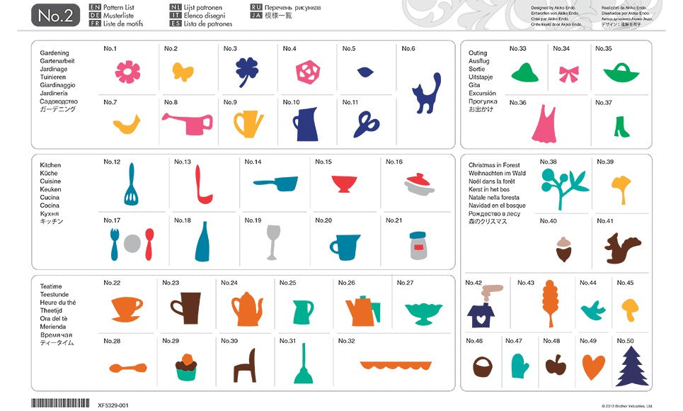 Collezione disegni per applicazioni CAUSB2 per ScanNCut