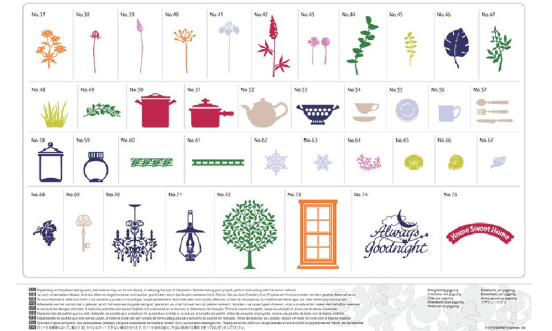 Collezione disegni per decorazione interni CAUSB3 per ScanNCut