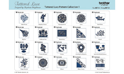 Collezione 1 "Fiori e foglie" Scheda Tattered Lace