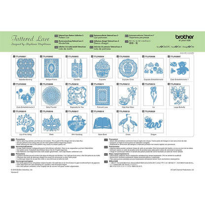 Collezione n.5 "Disegni tipici" Scheda Tattered lace