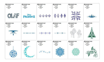 Collezione disegni Disney Frozen II per lama a regolazione automatica vinile CADXDSNP11